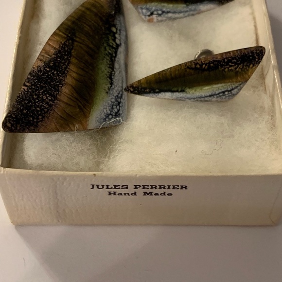 Jules Perrier handmade brooch and earring - Picture 6 of 7